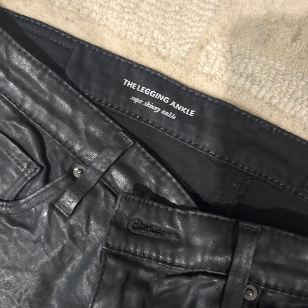 AG The Legging Ankle in waxed black